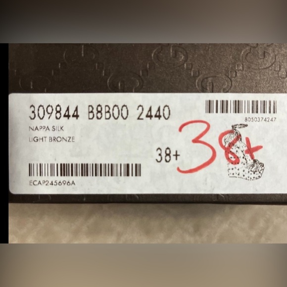 🔥GUCCI Leather Cork Studded Wedge Sandals in Light Bronze - Picture 4 of 4